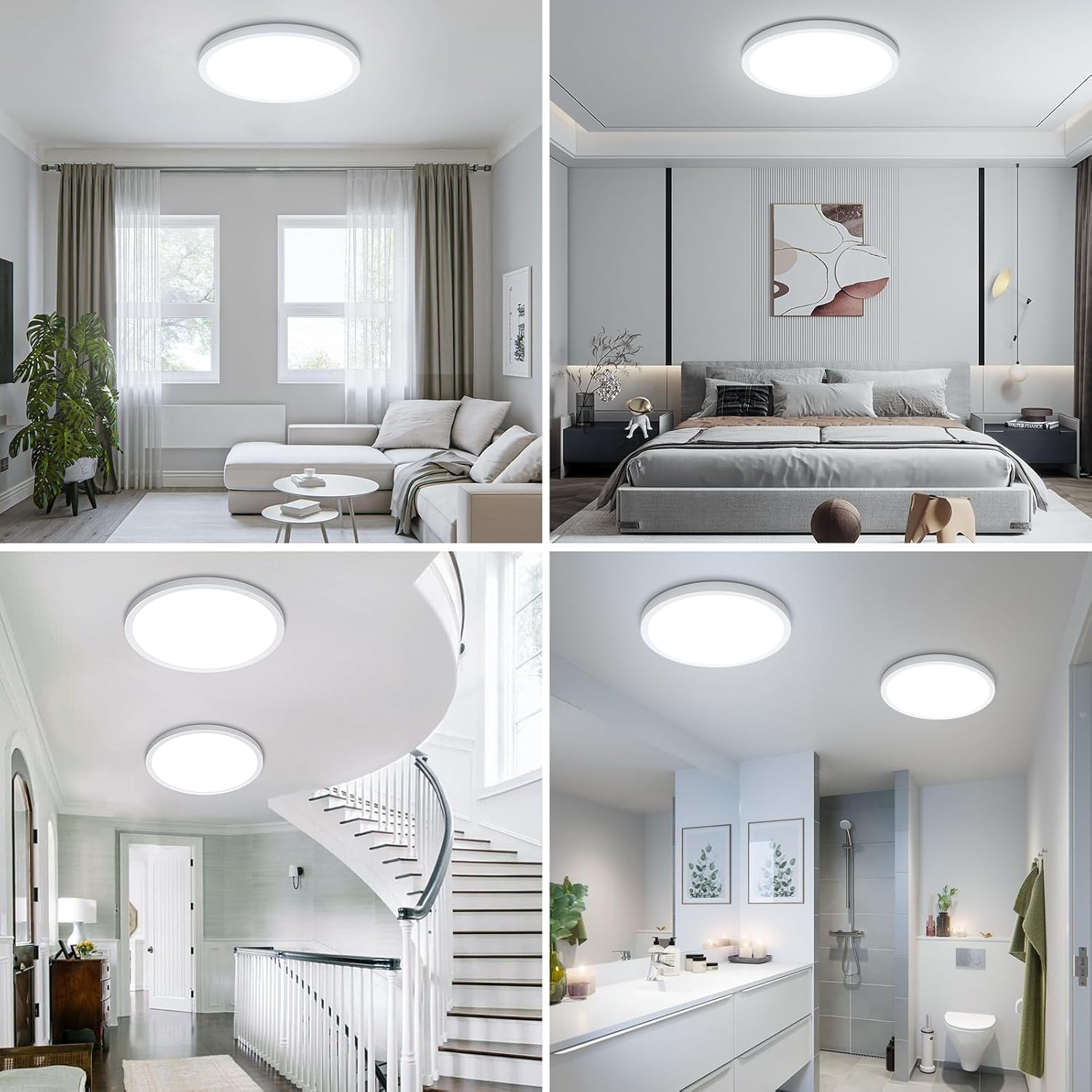 Daylight White LED Flush Mount Ceiling Light