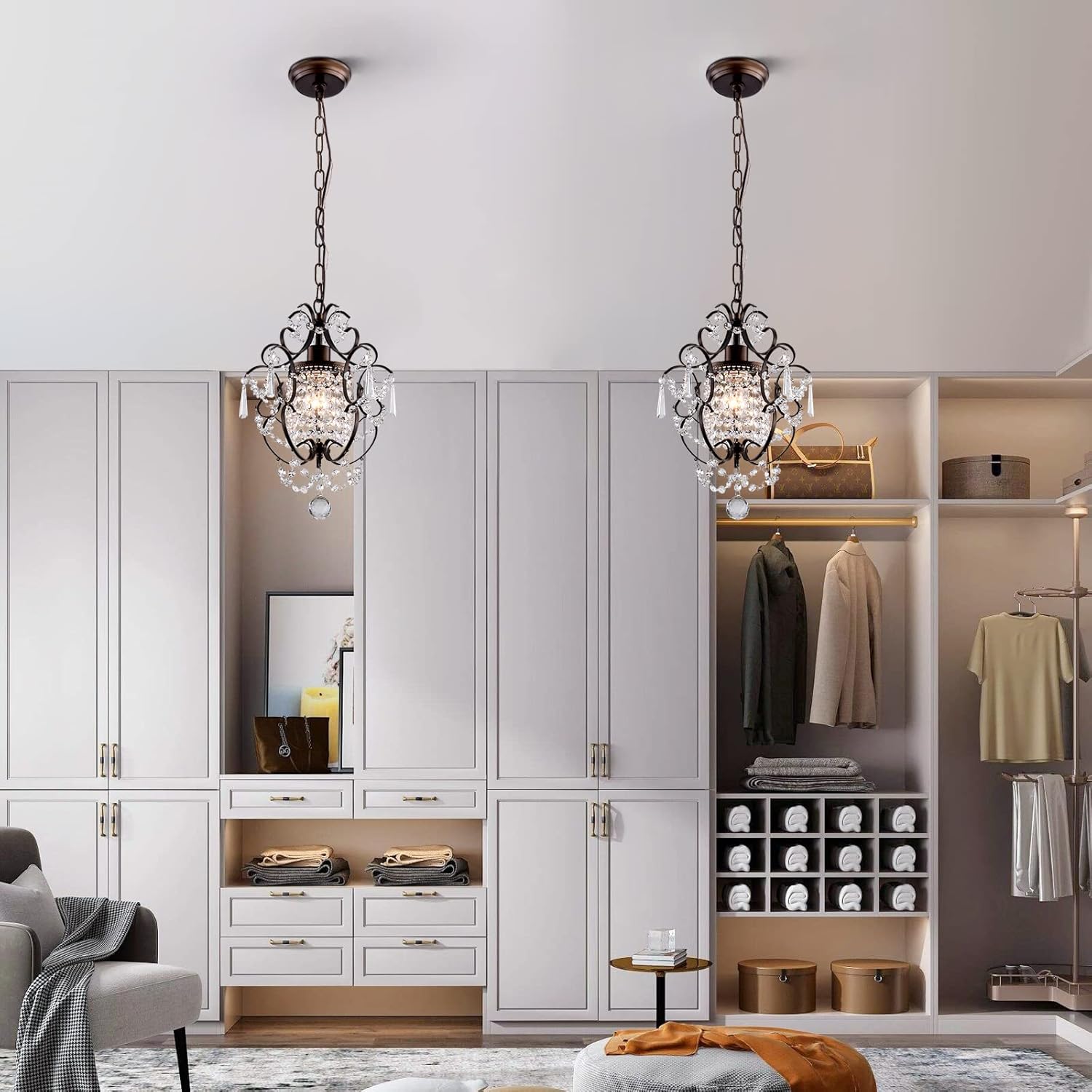 Modern Mini Crystal Pendant Light