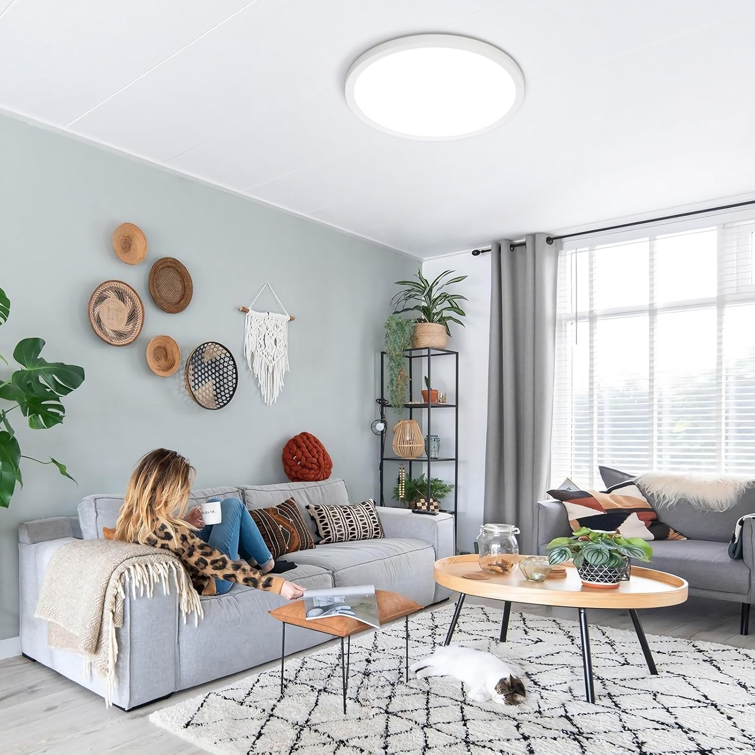 Daylight White LED Flush Mount Ceiling Light